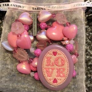 Romantic Pink strawberry LOVE Heart Bracelet